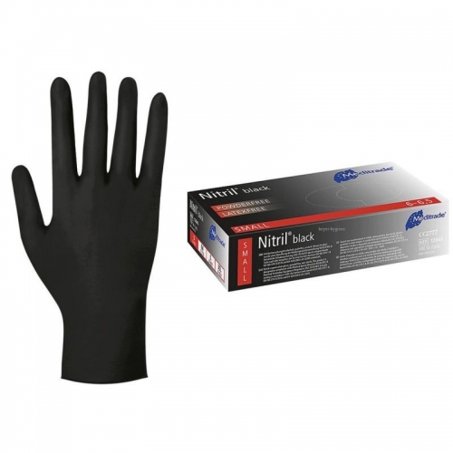 Nitril - Einmalhandschuhe schwarz Gr. S