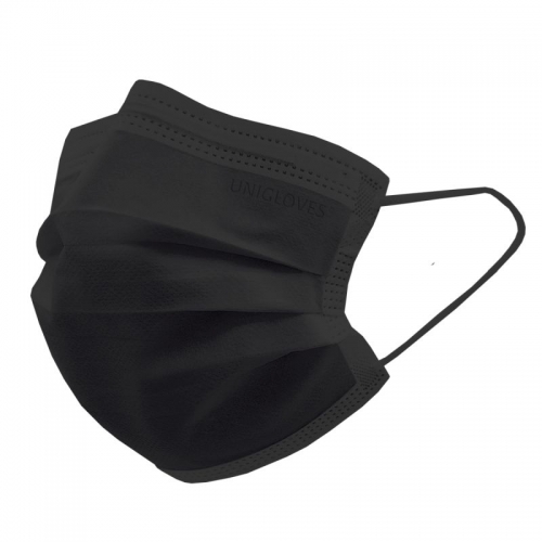 OP Mundschutz Typ IIR 50 Stück, schwarz Unigloves®