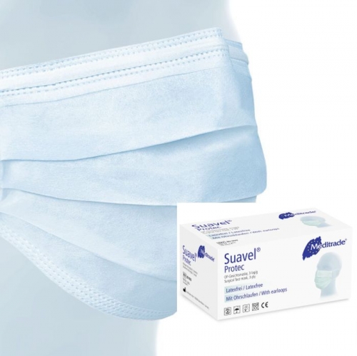 OP Mundschutz 50 Stück, blau, Suavel® Protec