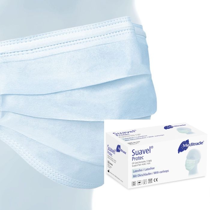 OP Mundschutz 50 Stück, blau, Suavel® Protec